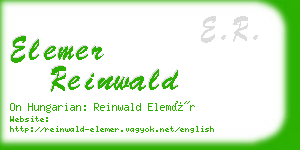 elemer reinwald business card